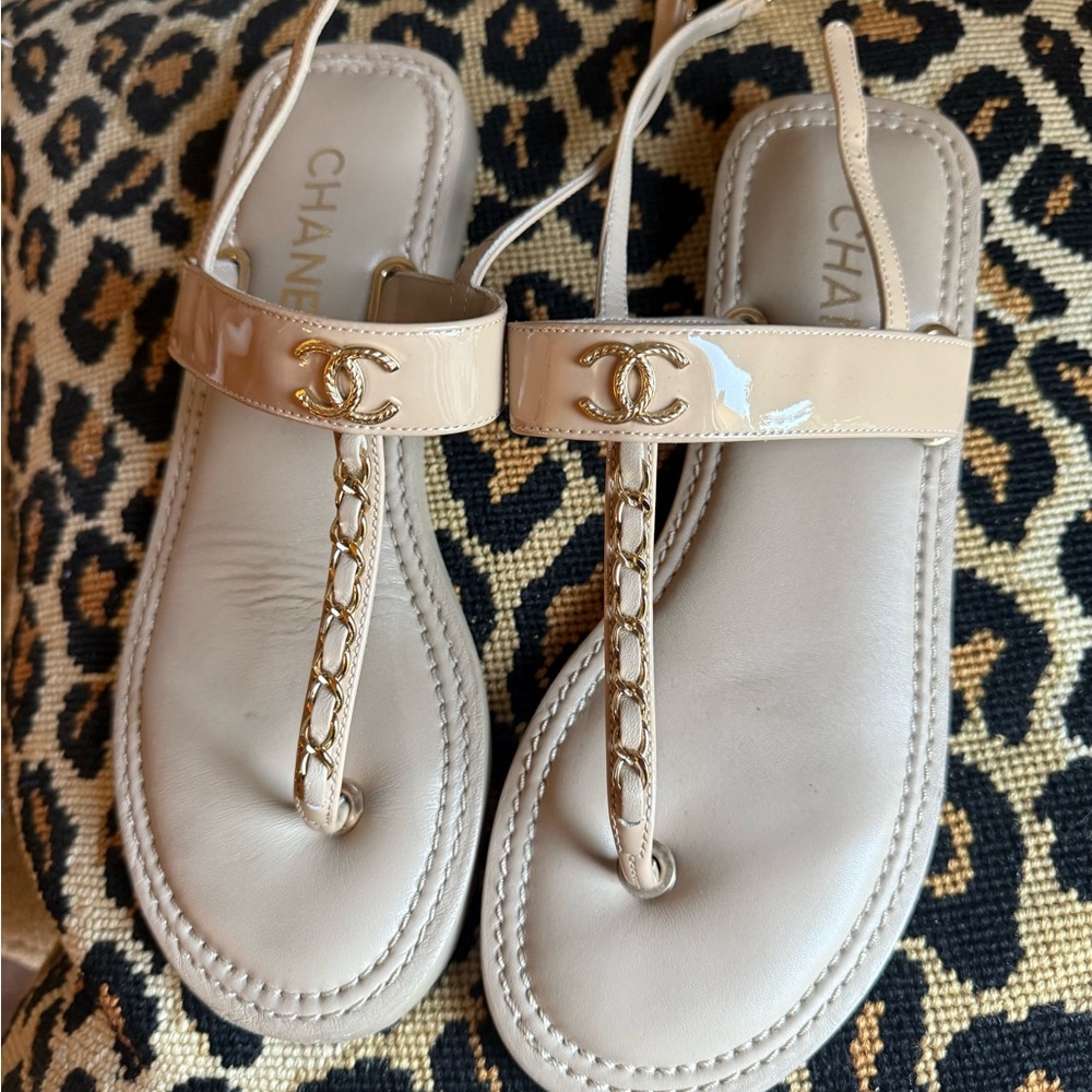 Chanel Nude Sandals